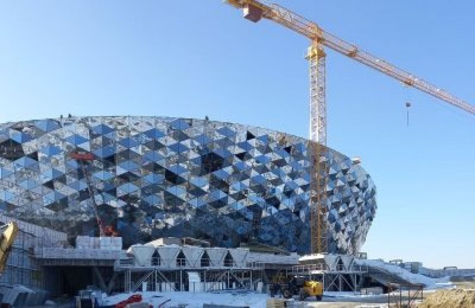 На стройплощадке новой ледовой арены началось устройство КНС