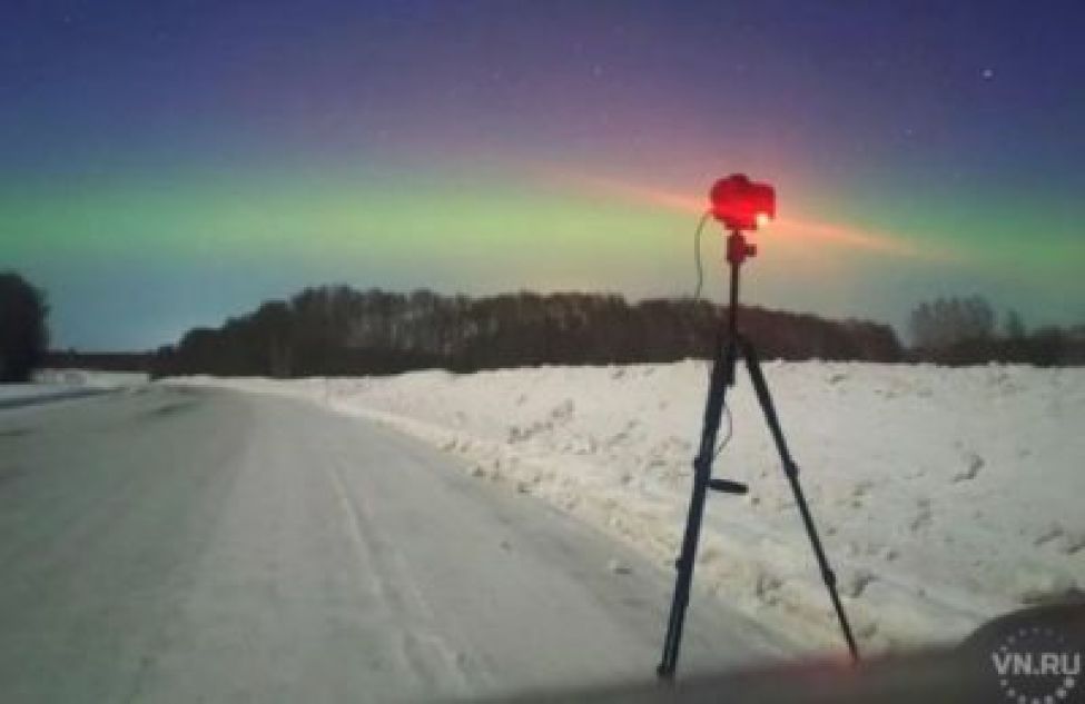 Северное сияние под Новосибирском снял астрофотограф Алексей Поляков