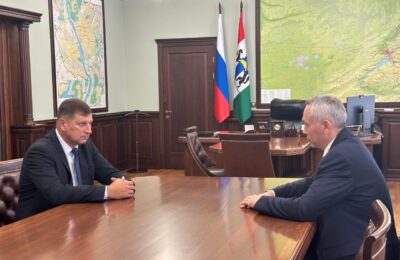 Губернатор Андрей Травников провёл рабочую встречу с главой города Обь Сергеем Синяевым